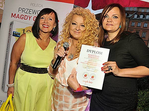 Beata Łapińska (European Beauty Center), Magda Gessler oraz Krystyna Zmitrowicz – dyrektor Afrodyta SPA & Wellness Resort w Ośnie Lubuskim