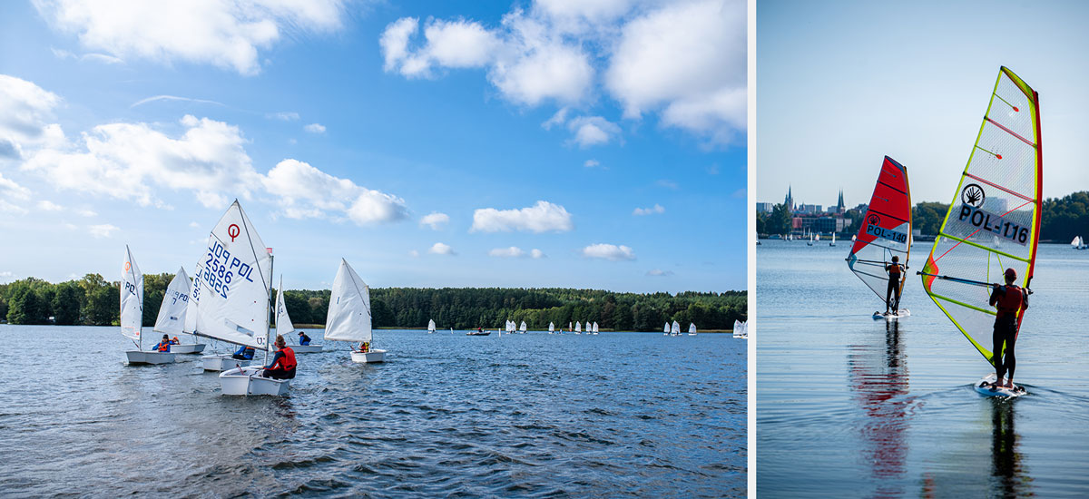 Olsztyn Jezioro Ukiel zeglowanie