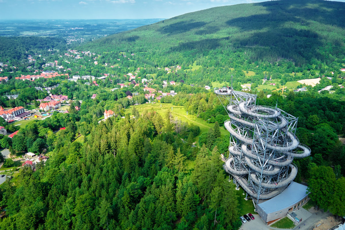 Świeradów-Zdrój na wakacje, wieża widokowa Sky Walk